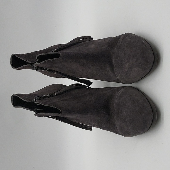 706- Rag & Bone Suede Knee Boots Charcoal Color Size 7.5 - Picture 3 of 9